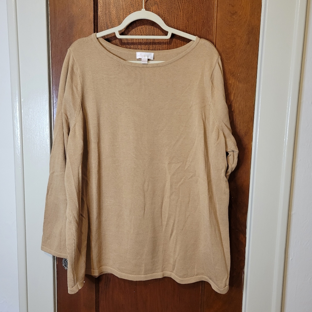 Camel belle by: Kim Ravel Sweater Sz 2X